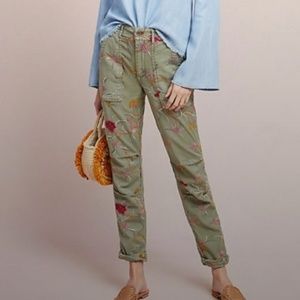 The Wanderer by Anthropologie Embroidered Pant